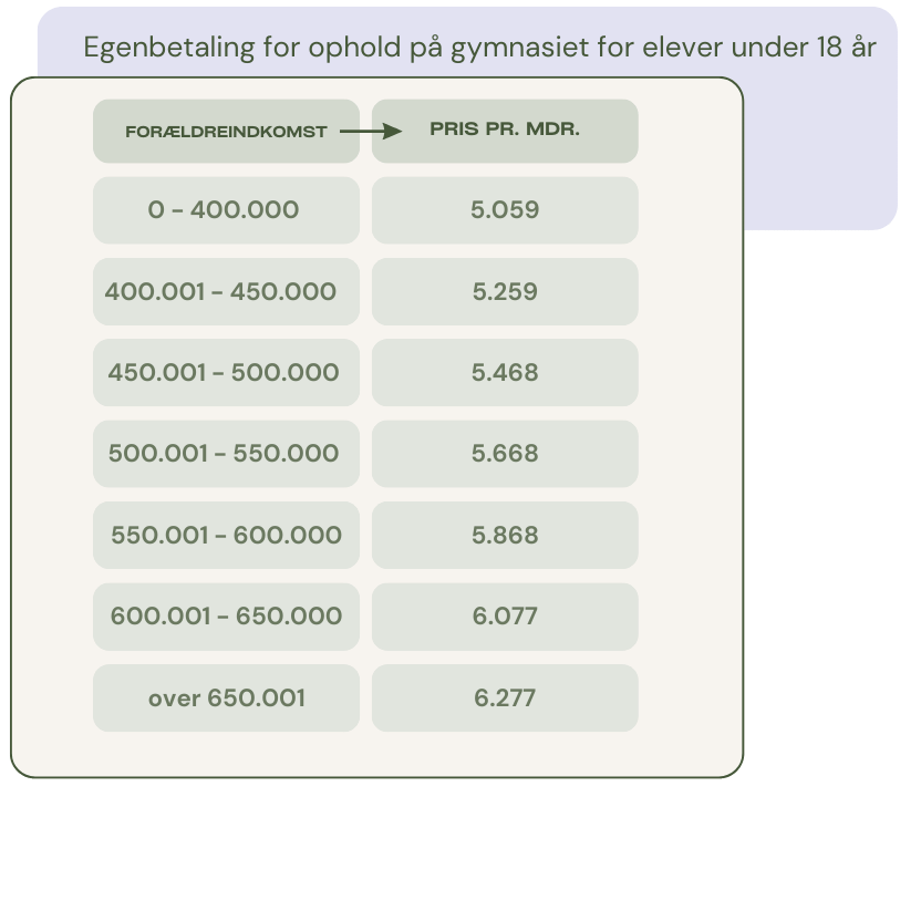 Image Article, Kostgymnasiet, Egenbetaling, Priser,
